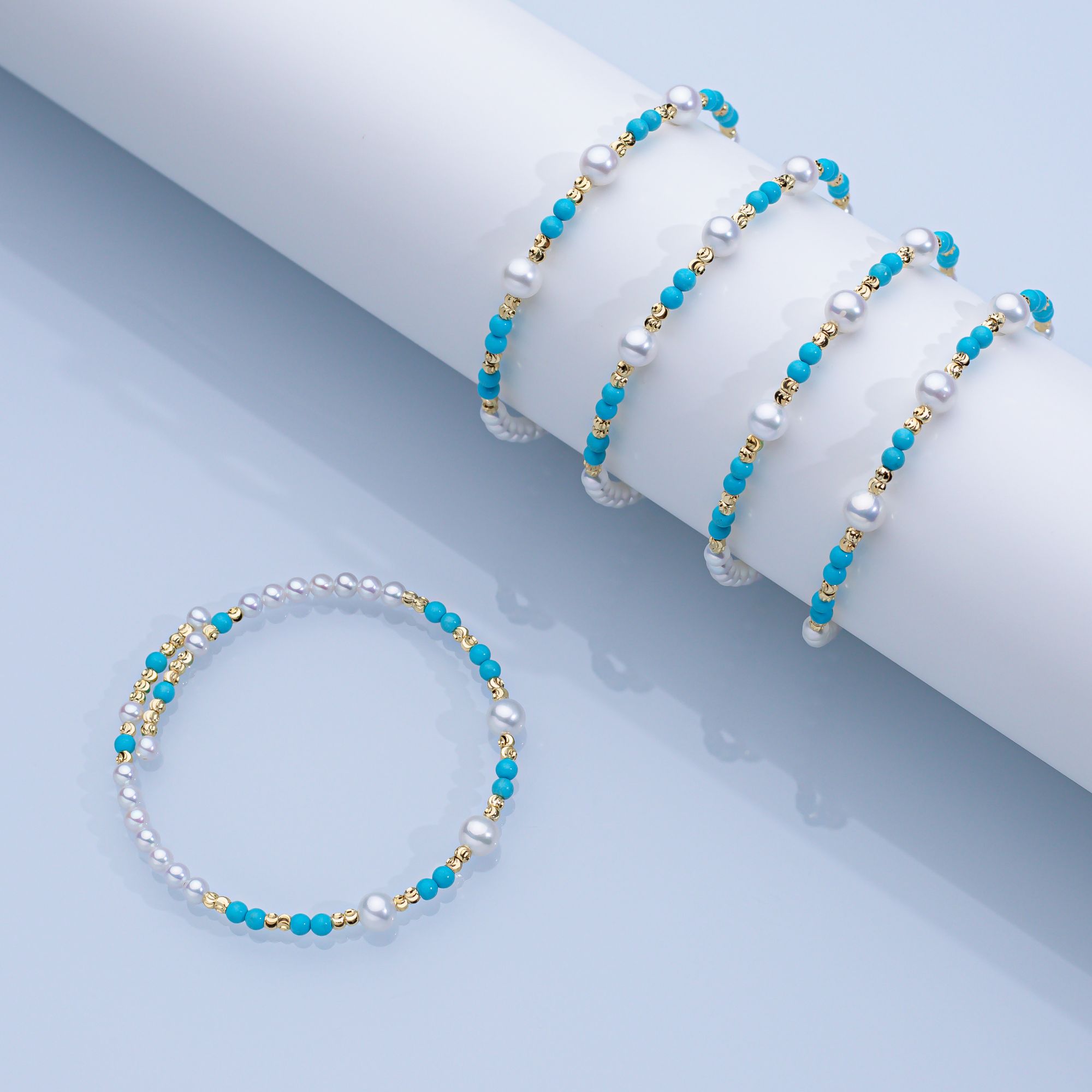 “松岚珠韵”绿松珍珠手镯 （多样性发一） 2582H00DY