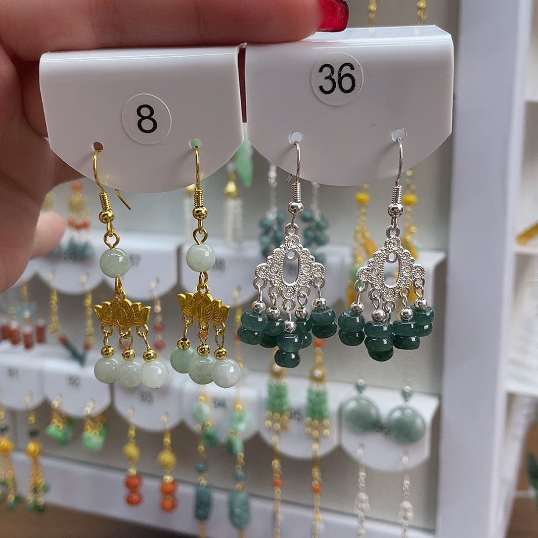 *****翡翠未镶嵌耳饰8 36