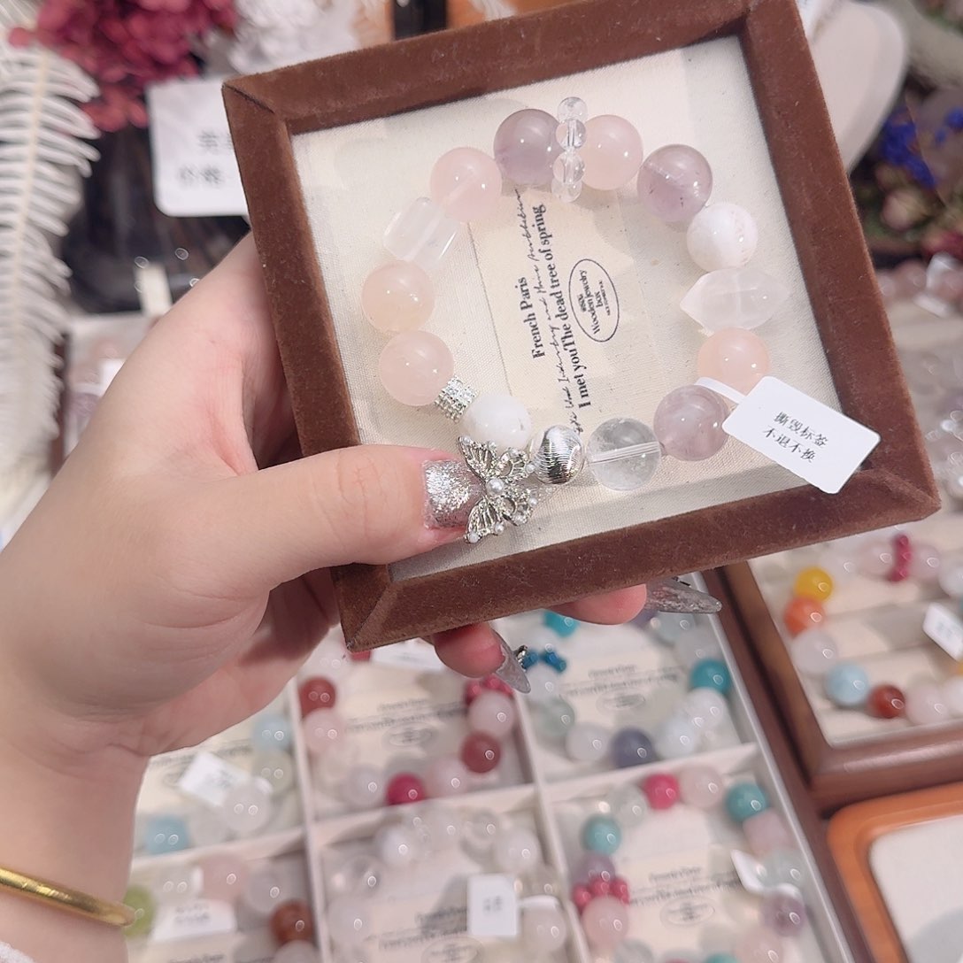 水晶手链合金天然水晶手串多样性发其一