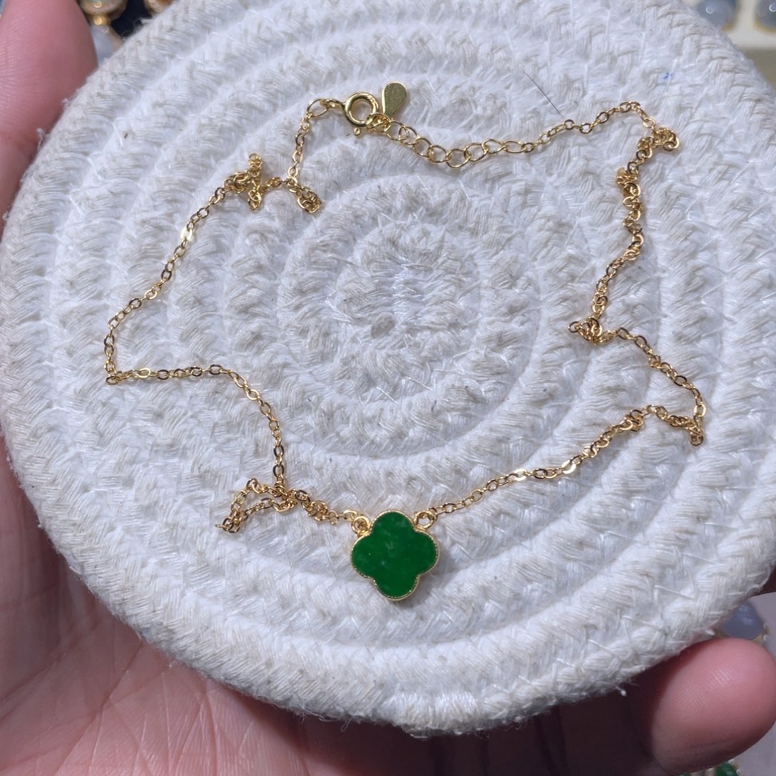 翡翠银S925镶嵌颈饰