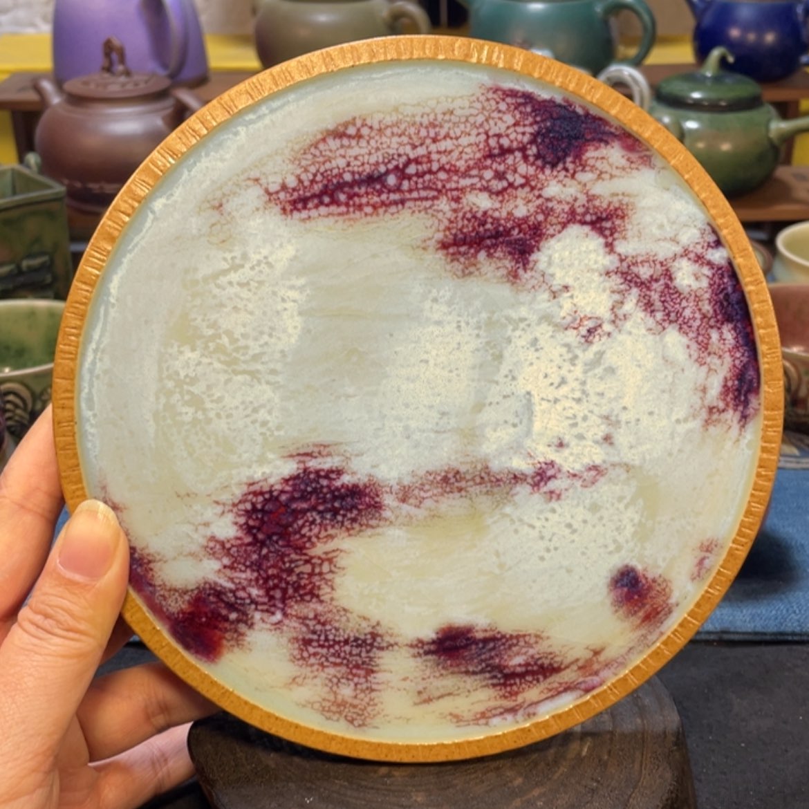 【闪购商品】摆件枫桥夜泊赏盘壶承