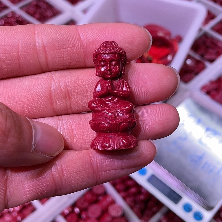 天然辰砂?****虹紫金砂宝宝佛直接发