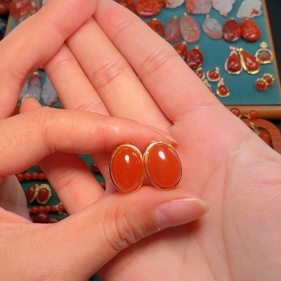 南红玛瑙南红银S925镶嵌