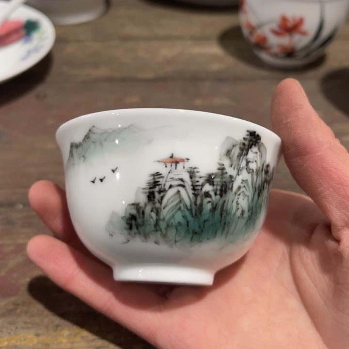 醴陵高温瓷釉下手绘80毫升