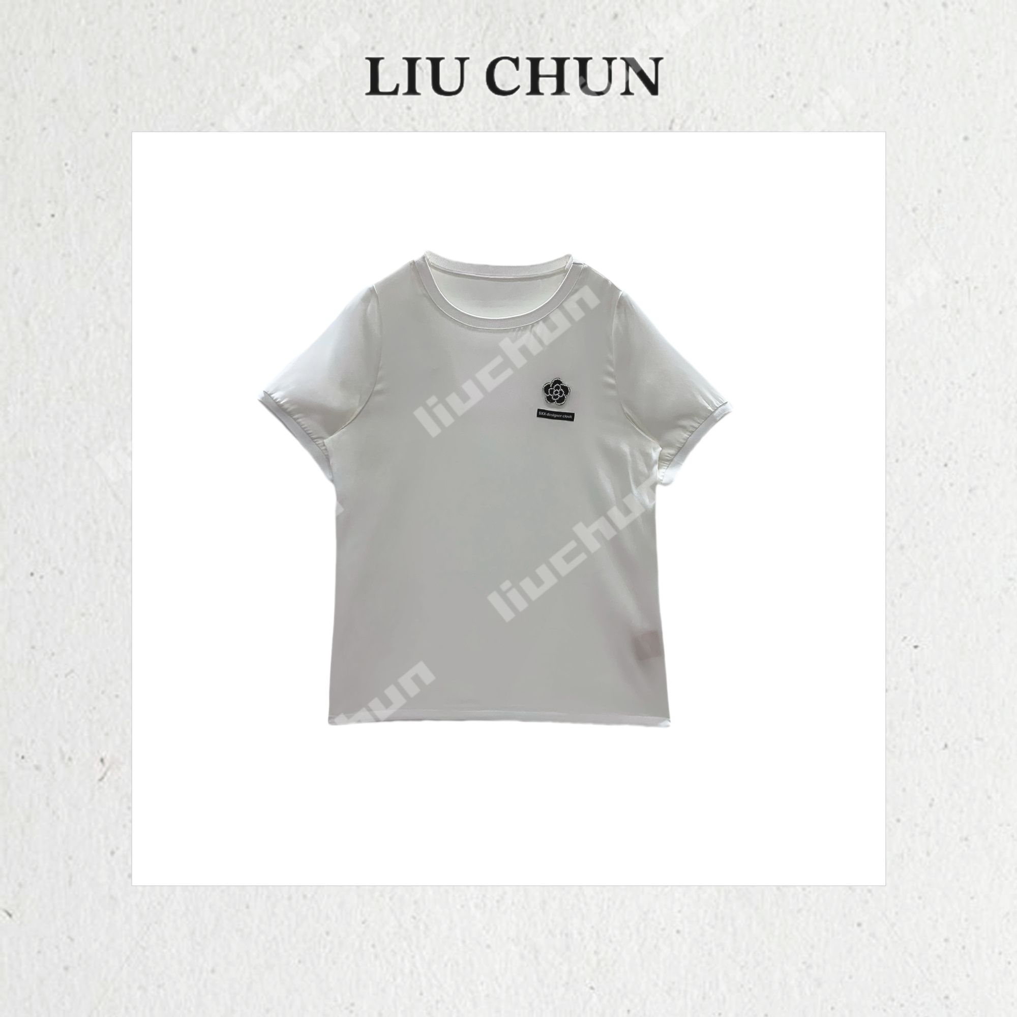 【手工钉珠】CHUN家桑蚕丝双乔T恤