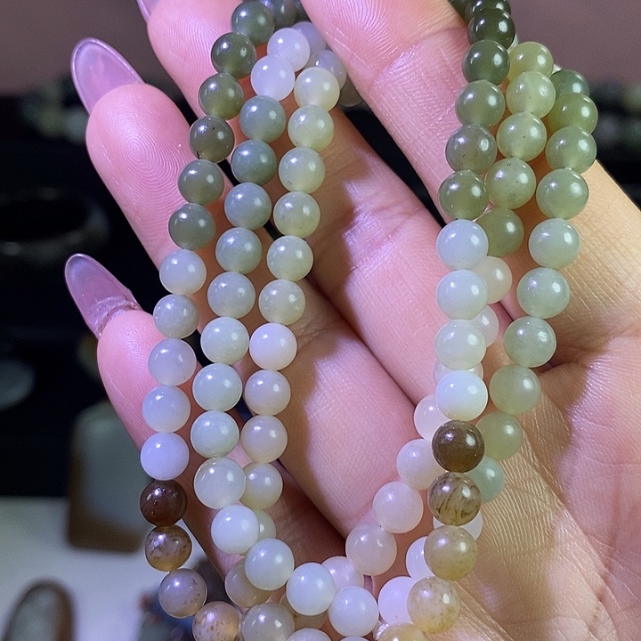 和田玉未镶嵌手链和田玉卡6