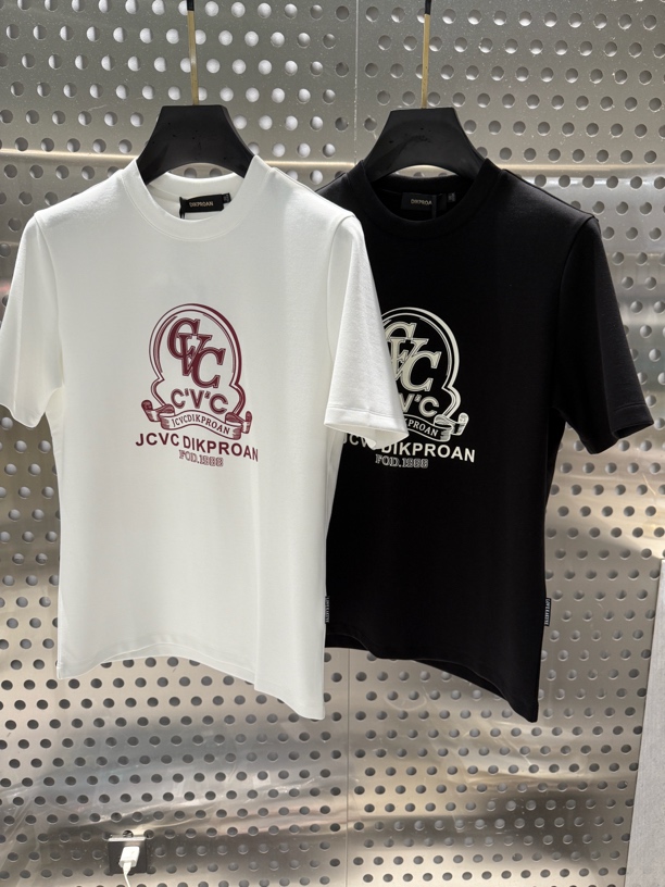 秋冬（沙恩）欧美简约短袖烫金印花t恤男士修身打底衫