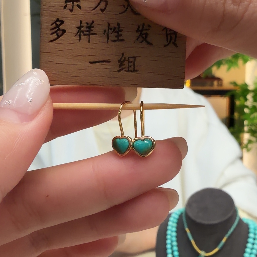 绿松石银S925镶嵌颈饰