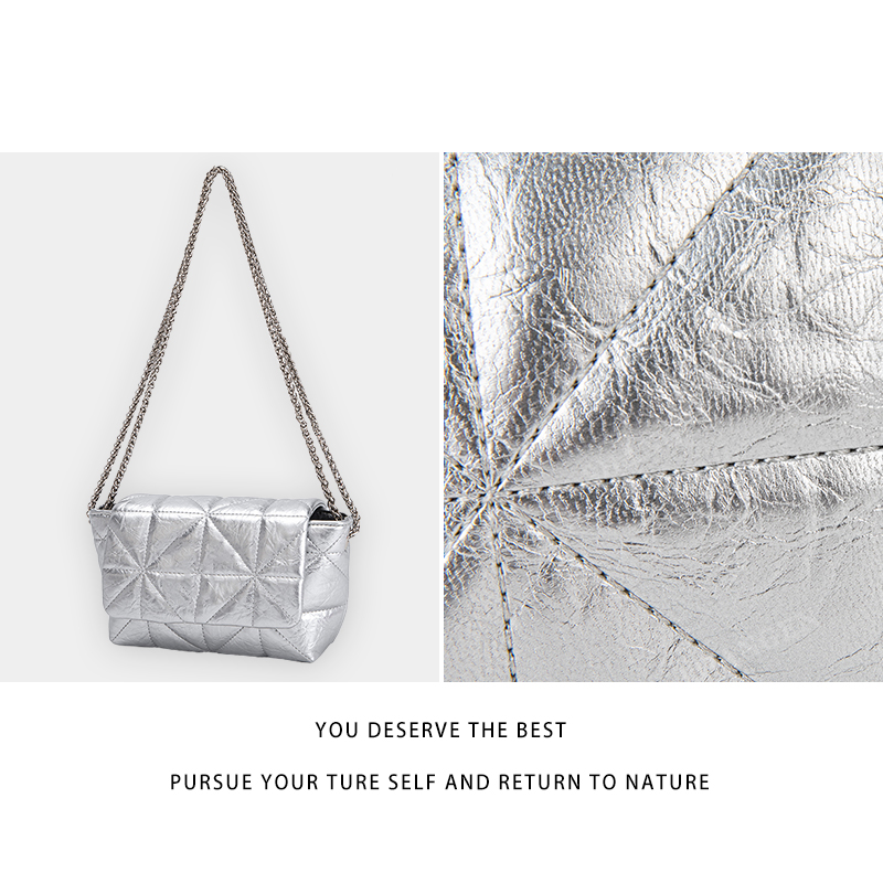 【尚恩CC】QYX-81504-银色-轻奢时尚女士新款手提单肩斜挎包