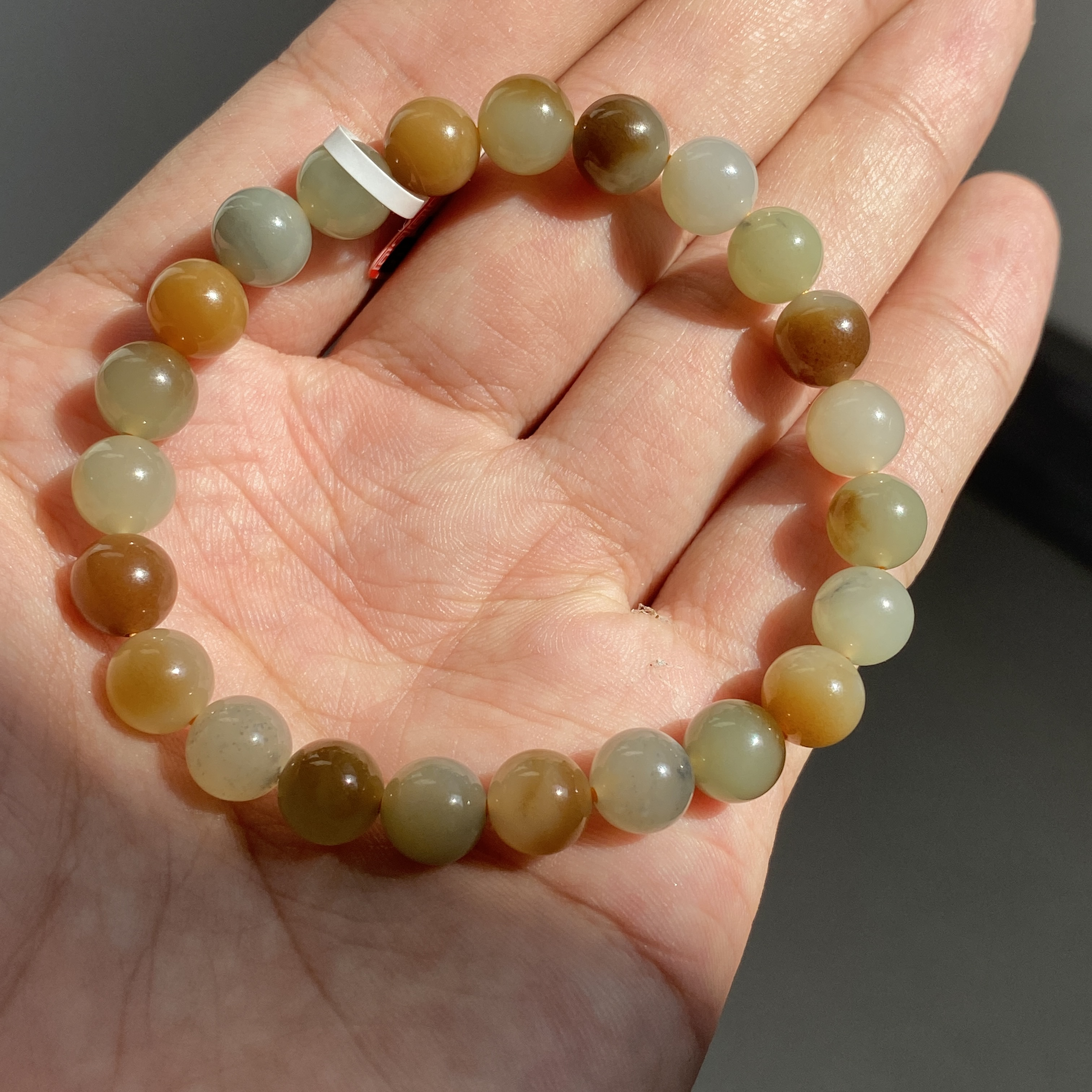 和田玉手串新疆和田玉糖玉