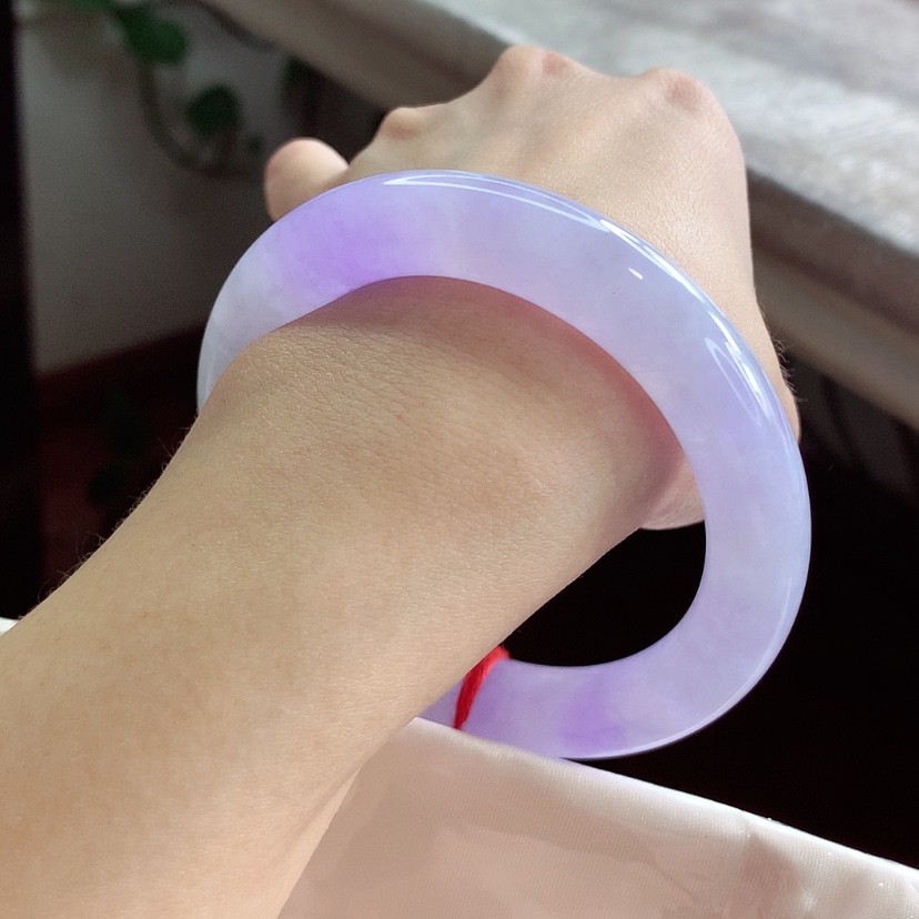【闪购商品】翡翠手镯未镶嵌56 冰紫超级力推 灵