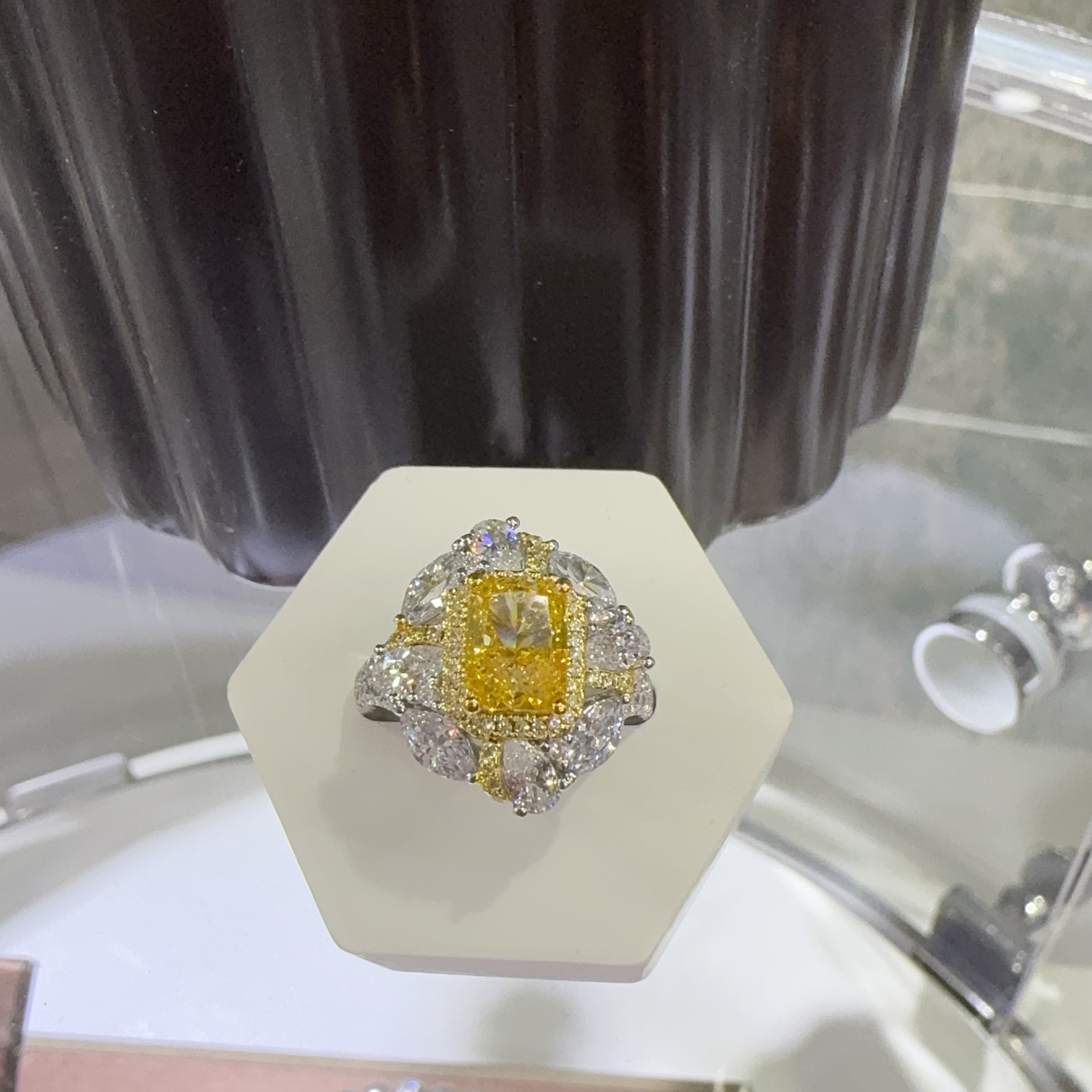 合成石经典尊享冰花切戒指Y516