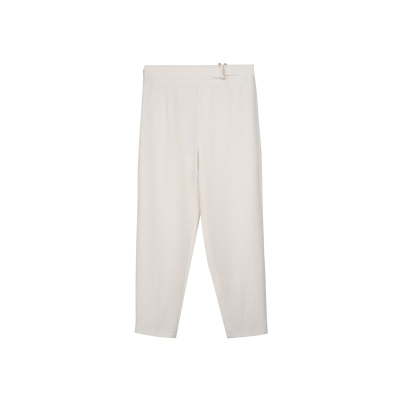 【李易行】春季高腰磨毛休闲裤直筒简约宽松百搭舒适DH4204361140