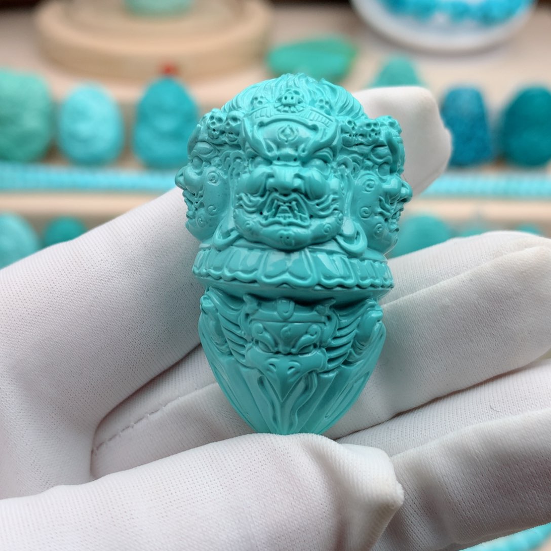 绿松石珠宝奇石未镶嵌21.5克