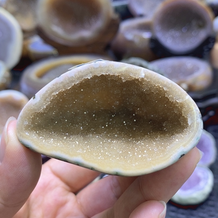 未镶嵌珠宝半成品水晶黄软钱袋子