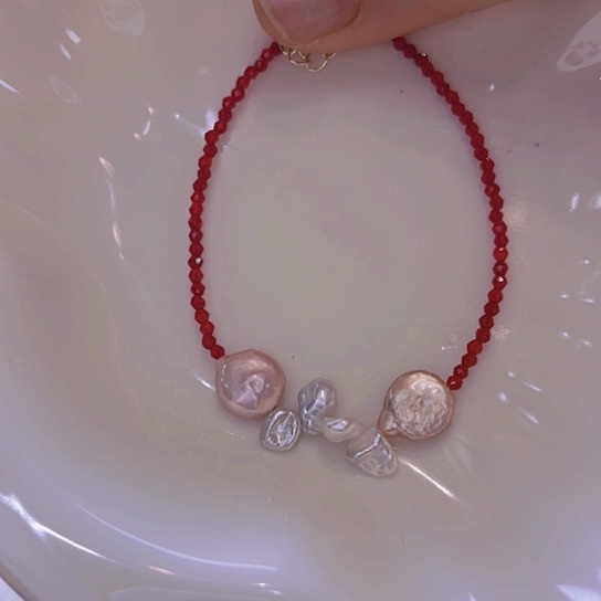 淡水珍珠手绳合金