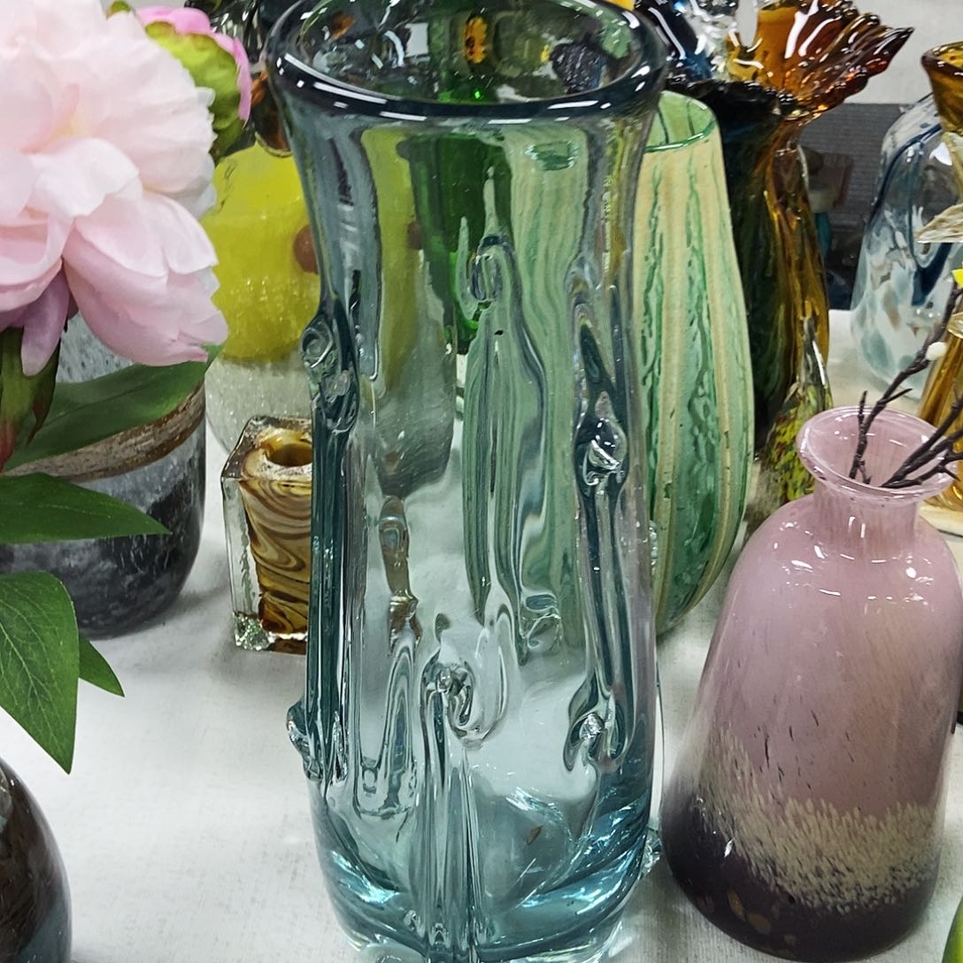 琉璃蓝色琉璃花瓶摆件花瓶40