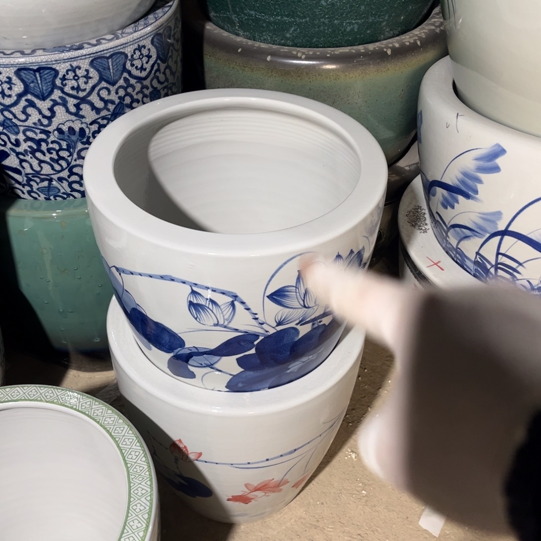 瓷片圆口兰荷花60.888888888