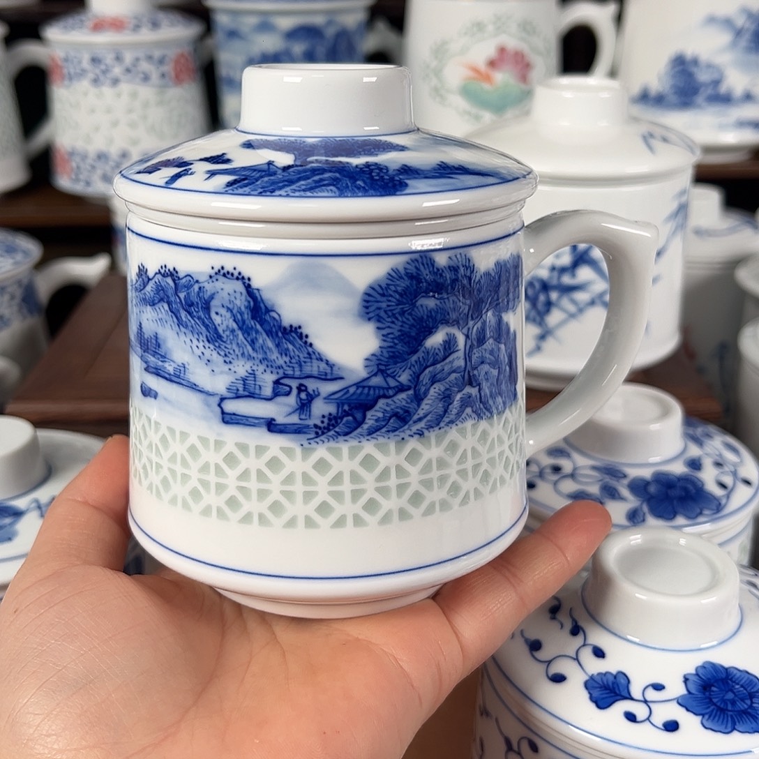 蚂***o景德镇高温陶瓷办公杯家用