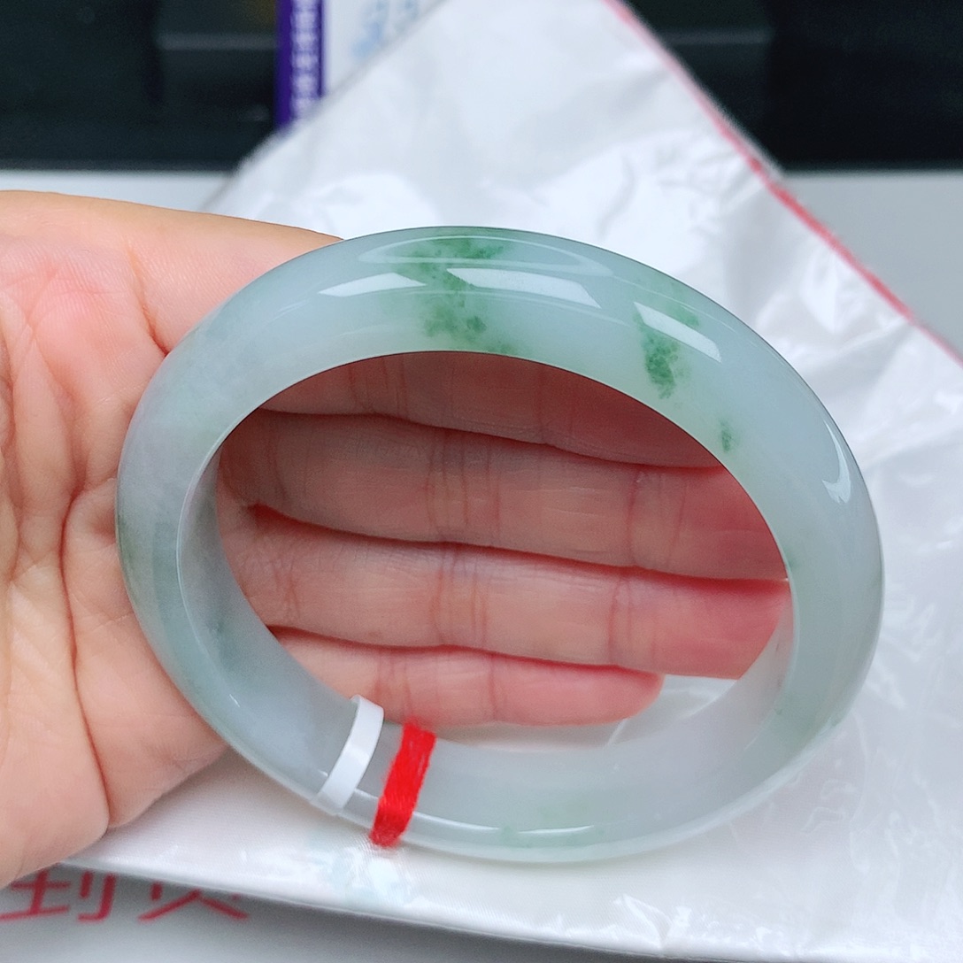 未镶嵌手镯翡翠冰胶飘花17