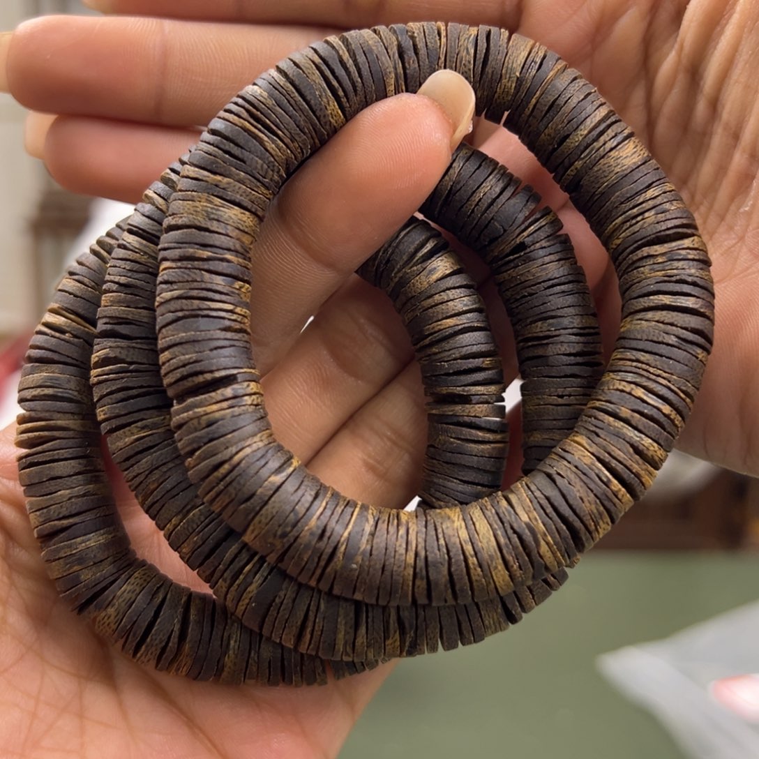 沉香手串海南流油王沉水片珠卡1.2/21g单圈多样性发一