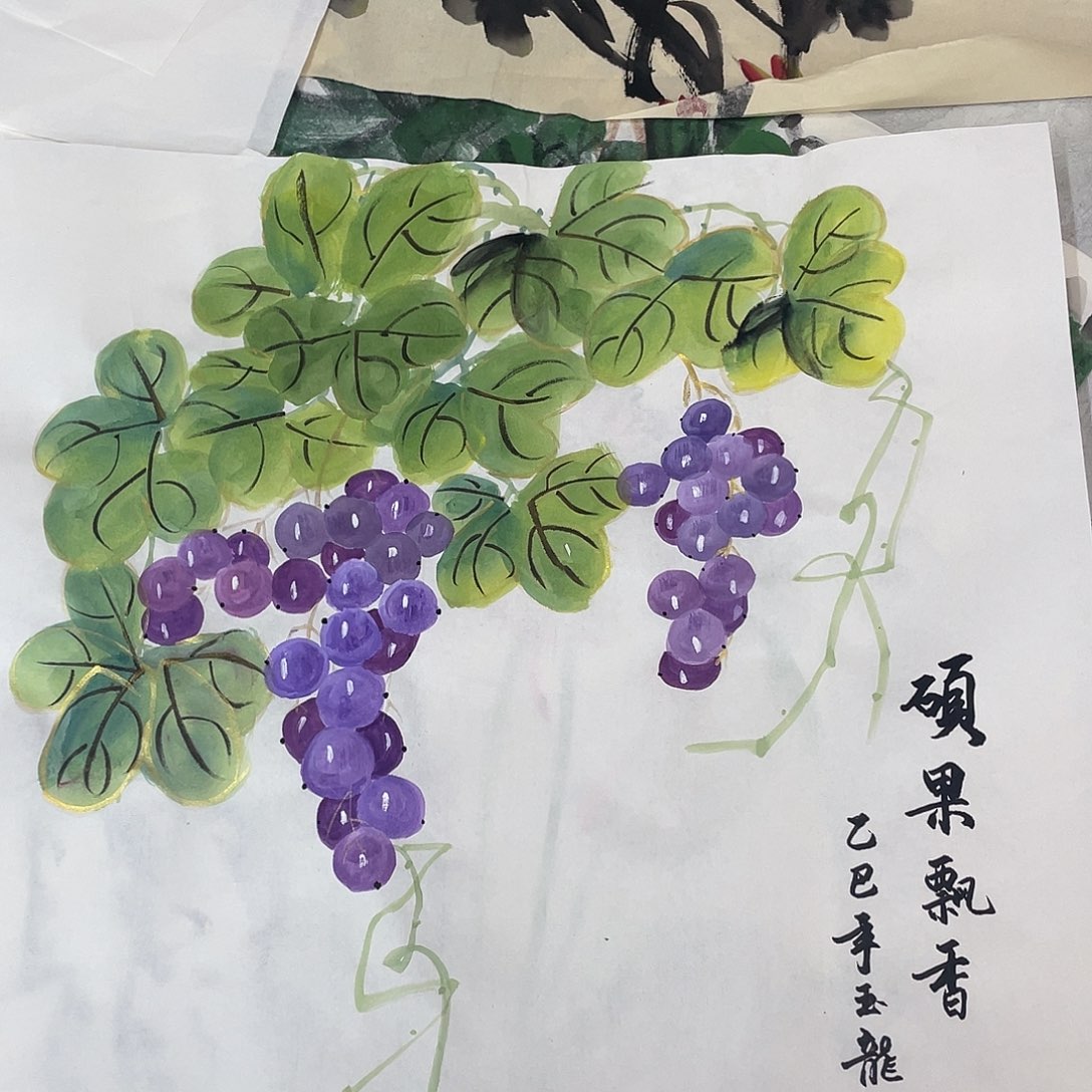 国画国画作品原稿50葡萄