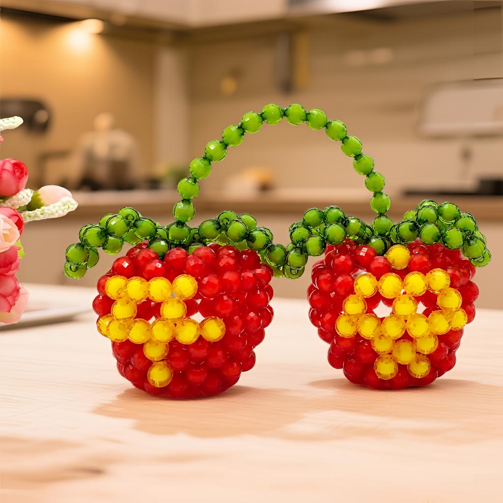 串珠平安果材料包摆件创意节日礼物饰品材料纯手工亚克力成品