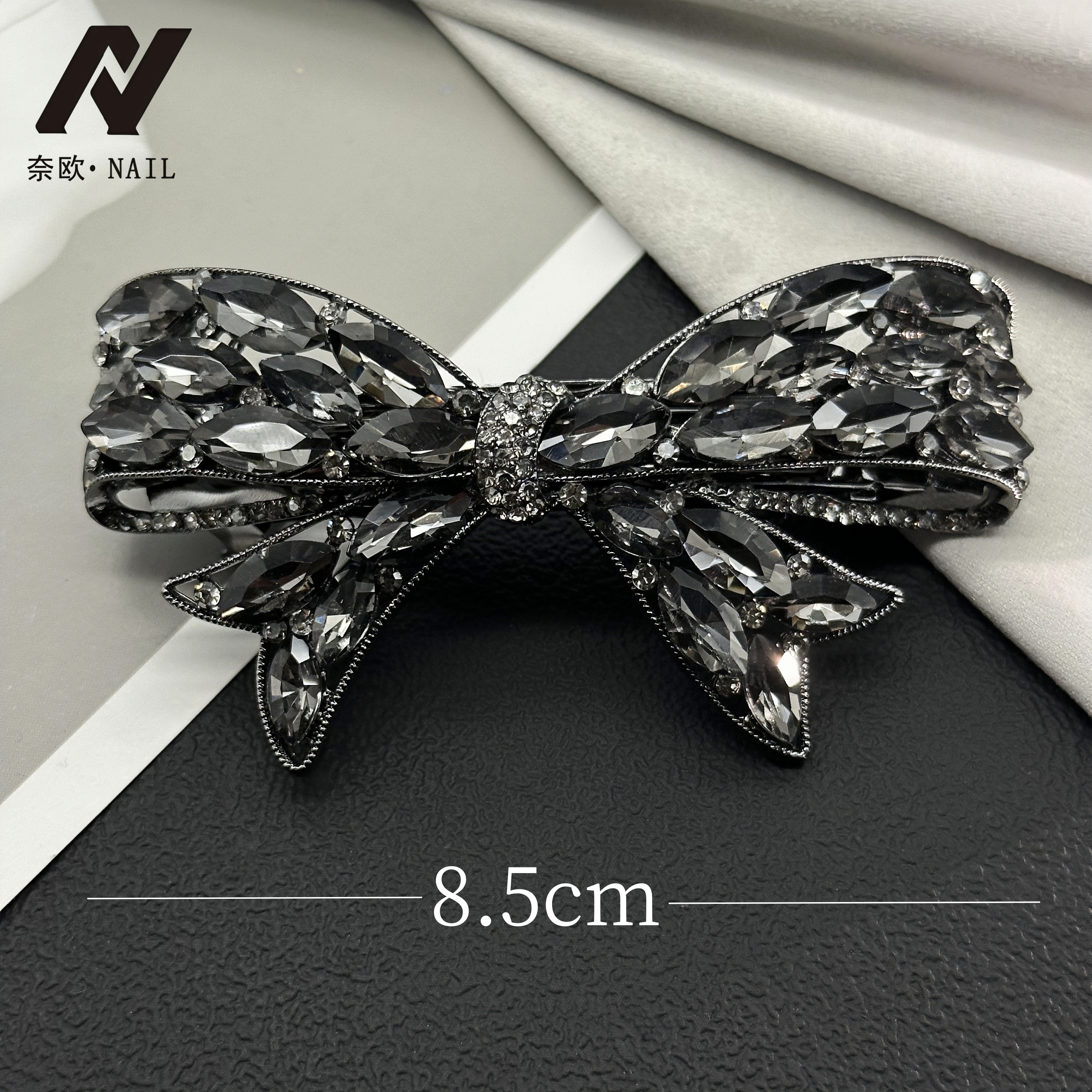 【NAIL·奈欧】设计师系列6027重工原创蝴蝶结弹簧夹