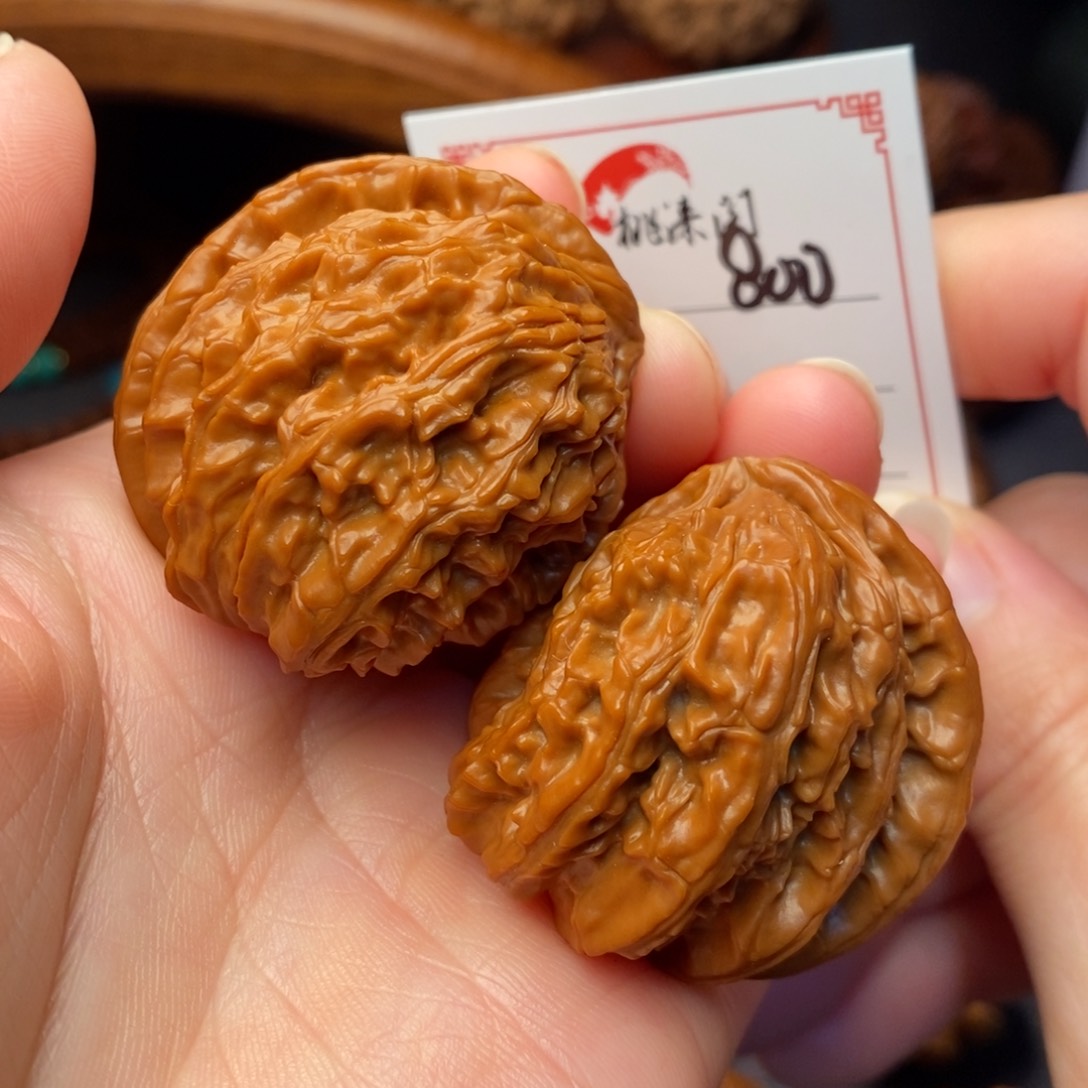 把件文玩核桃800号白狮子异形