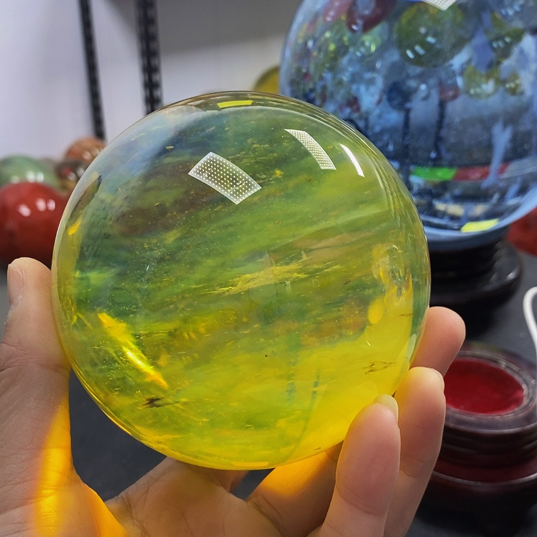 用***4石材10公分黄水摆件