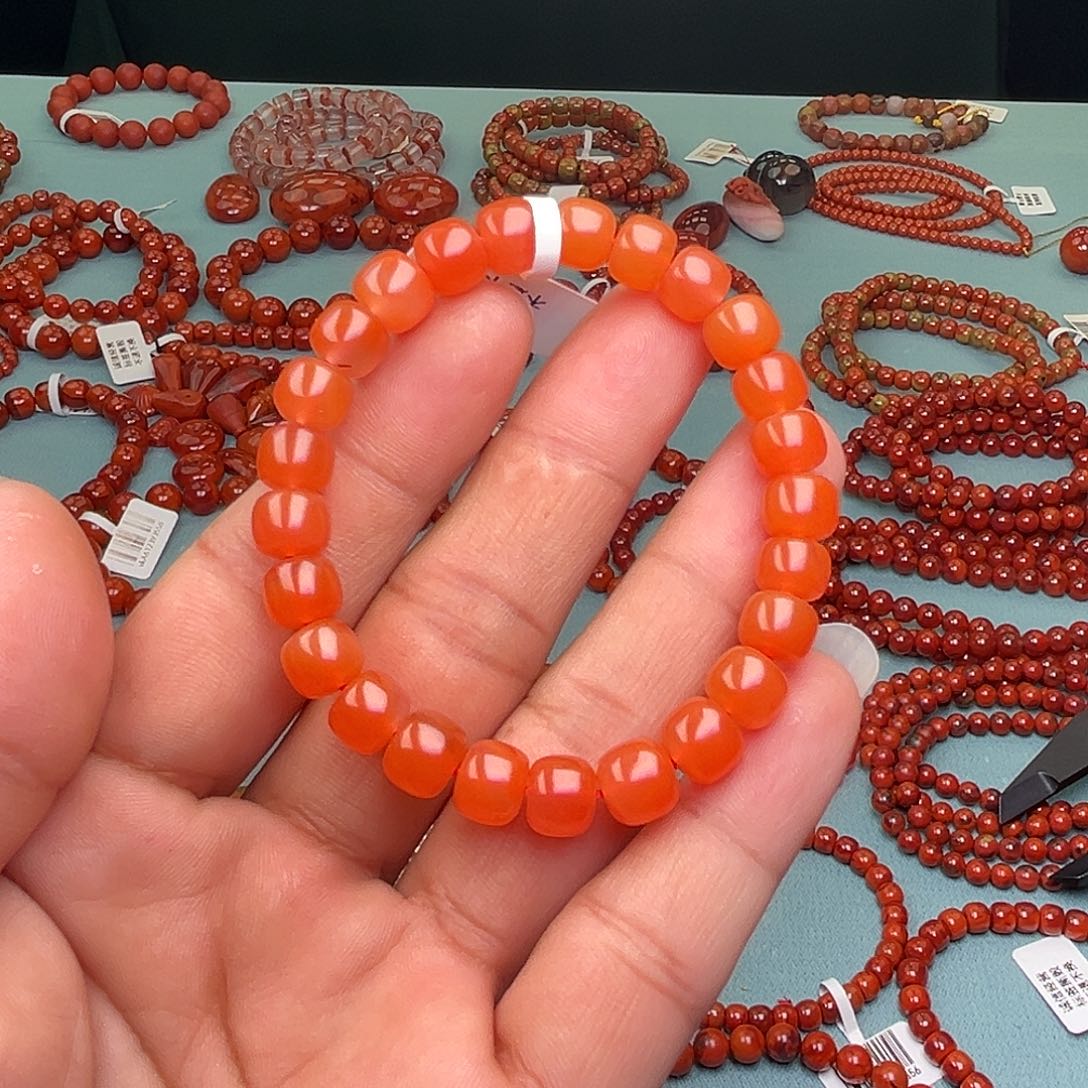 南红玛瑙未镶嵌手链老型卡8十