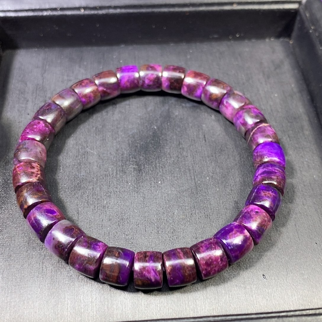 苏纪石（舒俱来）未镶嵌南非老矿舒俱来老油紫直切单圈8mm