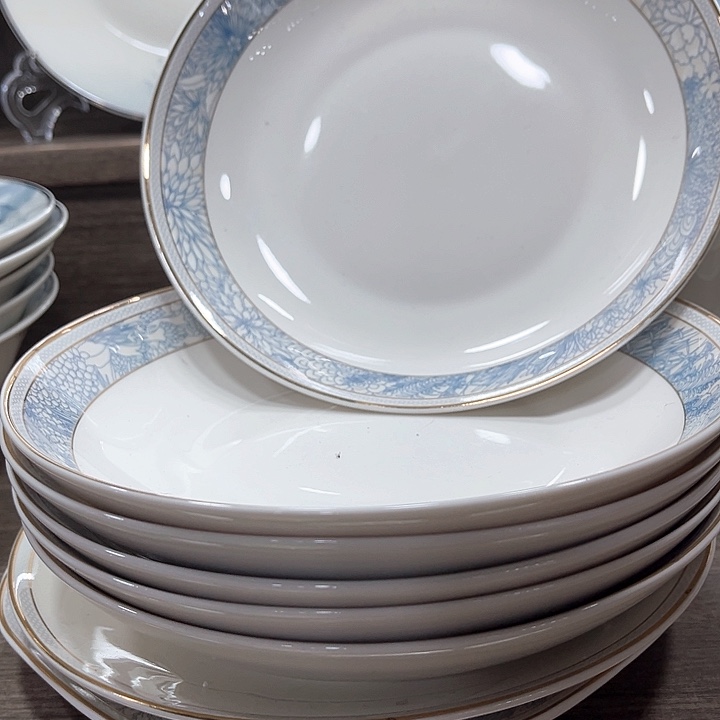 景德镇陶瓷八寸盘子8个