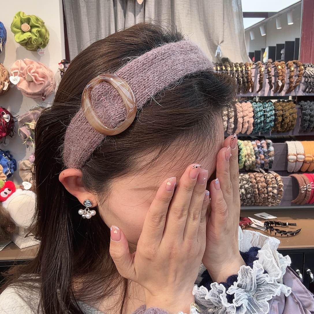 布艺铁合金紫色发箍