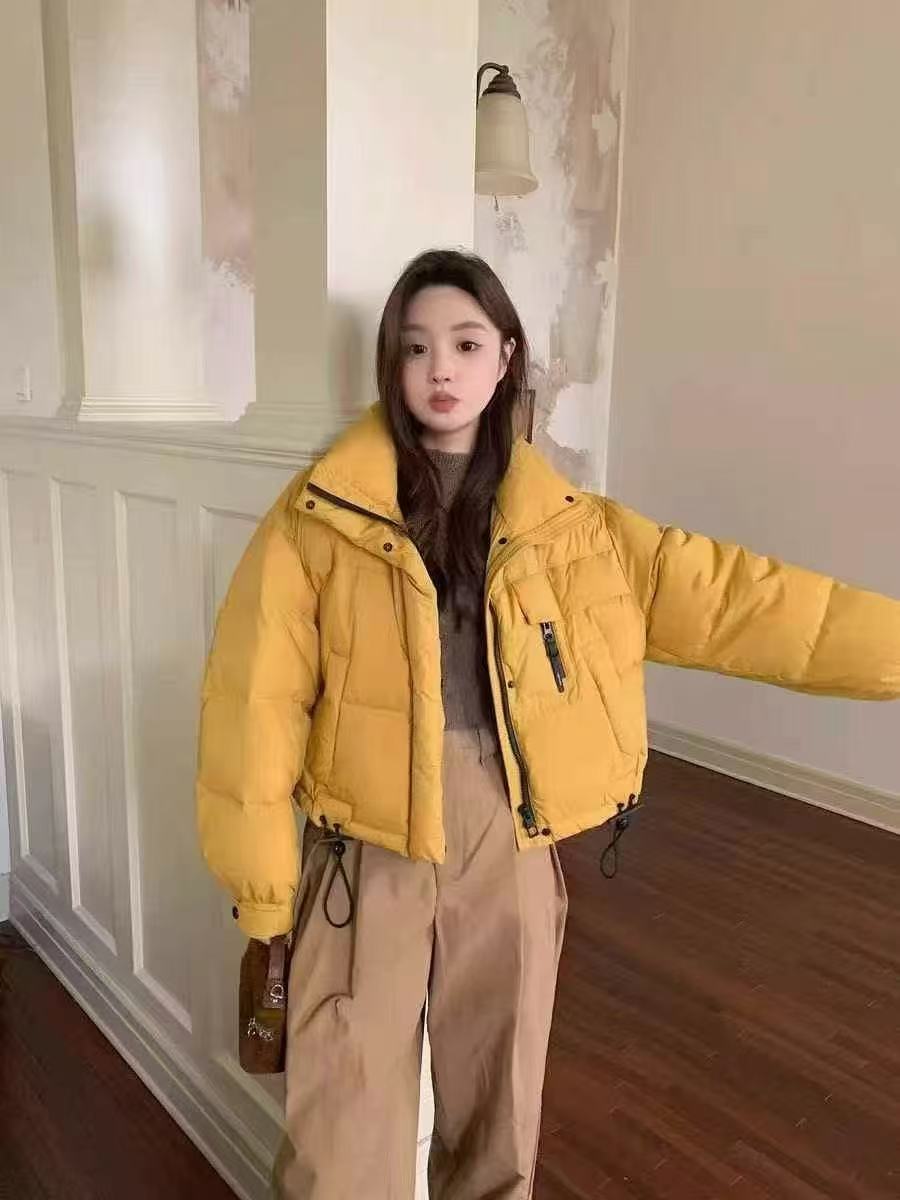 【YRF 8821】短款时尚气质休闲韩版百搭白鸭绒羽绒服