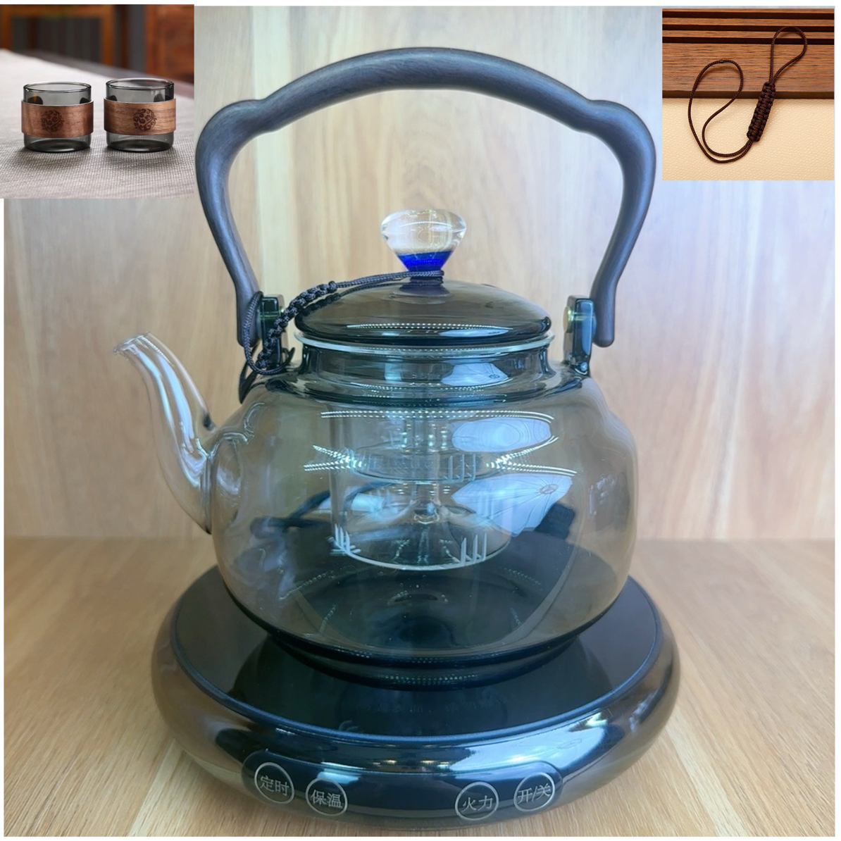 星韵壶+金属黑横硕1300瓦家用型大功率电陶炉套装