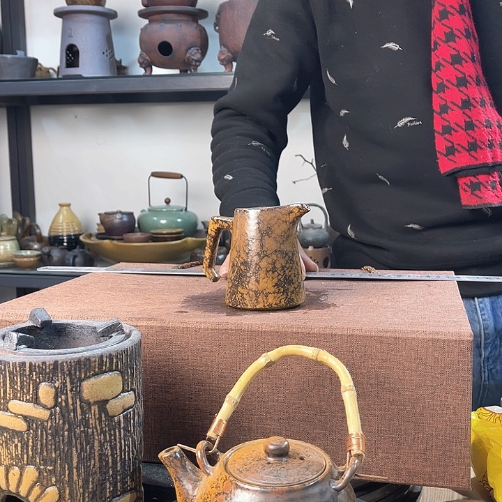 紫泥茶壶紫砂粗陶茶器