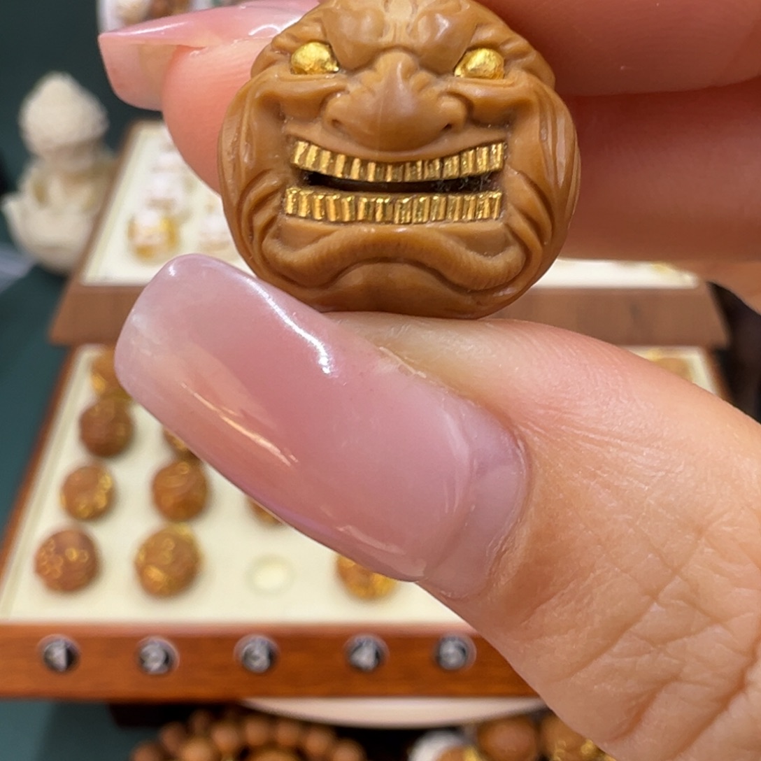 晚***风猴头核桃吊坠单颗