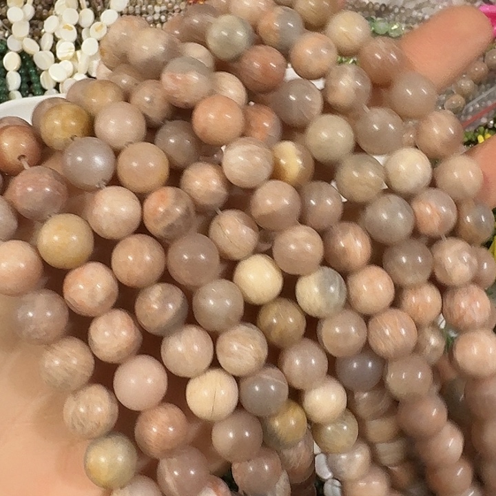 玛瑙/玉髓合金珠宝半成品一条10mm金太阳