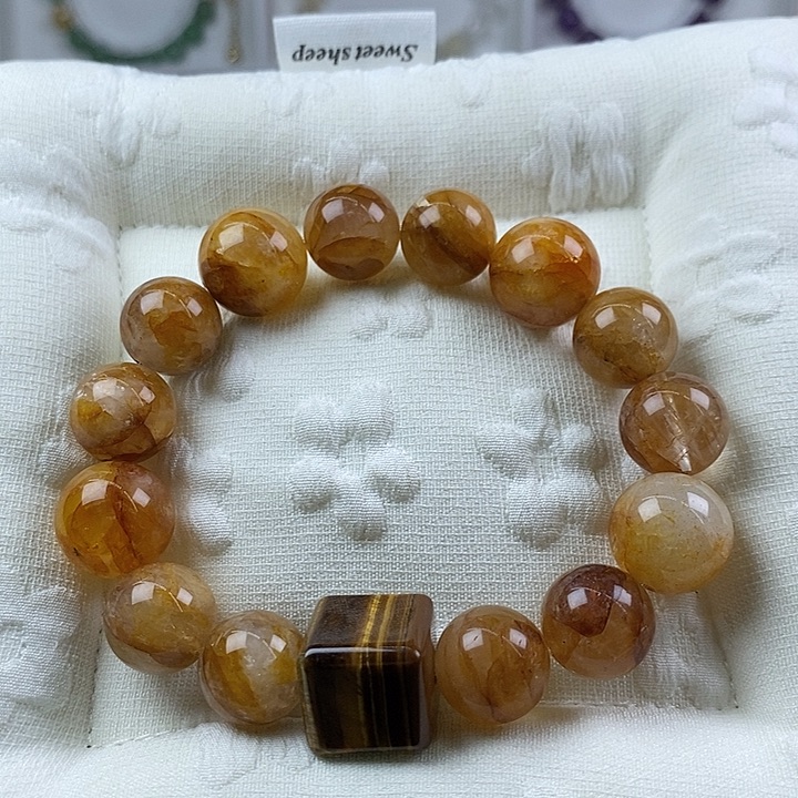 手链合金水晶黄金胶花