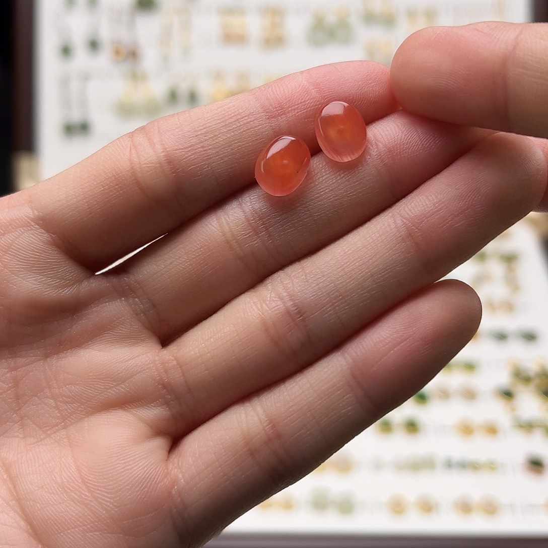 银S925镀金镶嵌和田玉耳饰