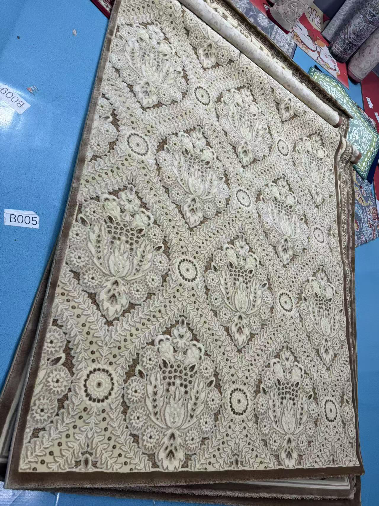 美式复古田园风土耳其进口丙纶编织客厅茶几毯欧式新中式卧室地毯
