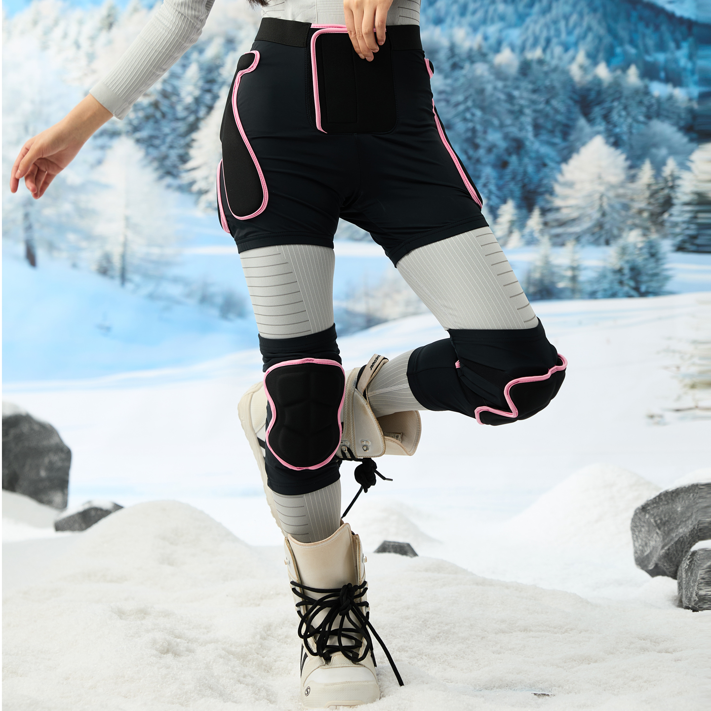 RIVIYELE锐岩内穿户外滑雪护具护臀护膝套装