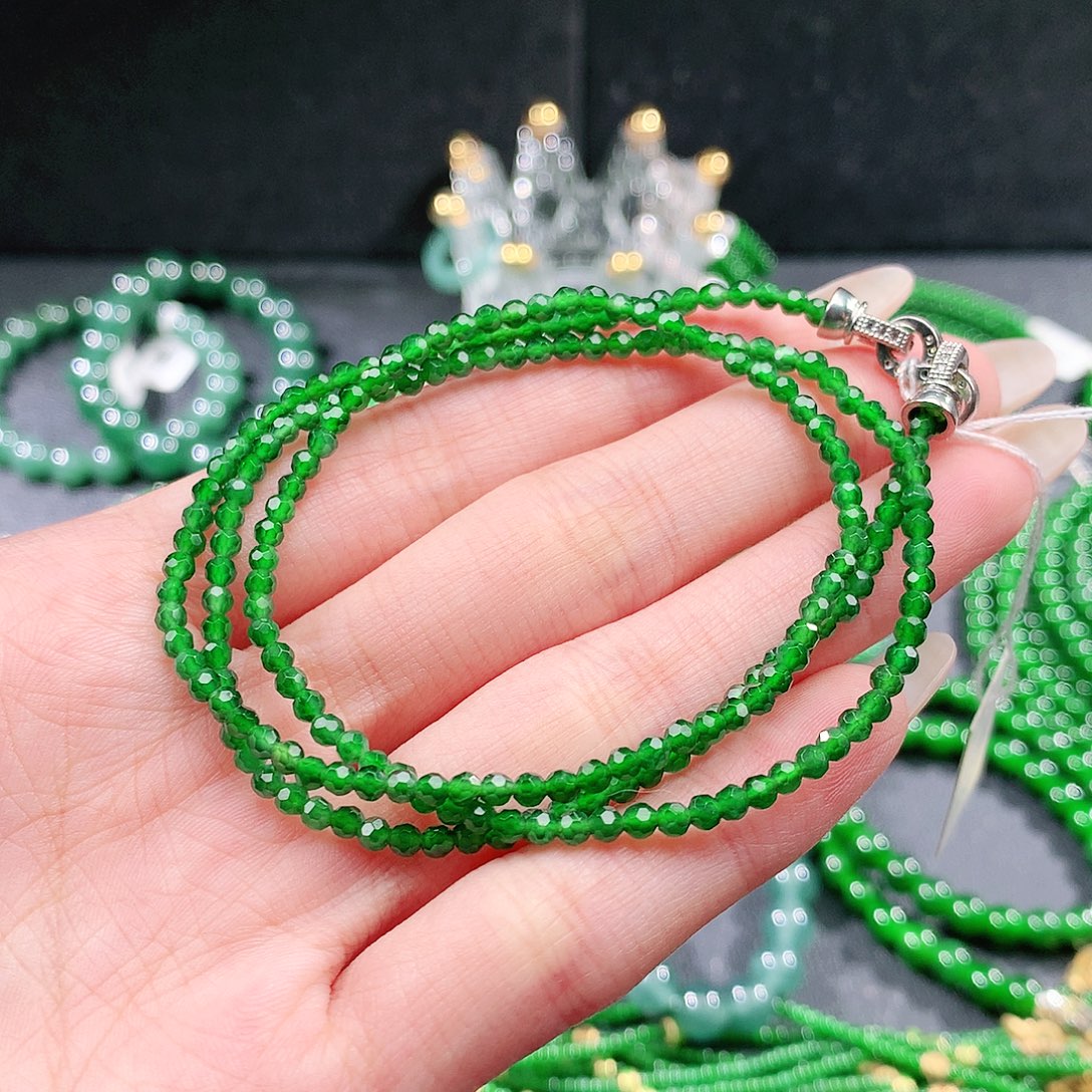 翡翠未镶嵌手链项链