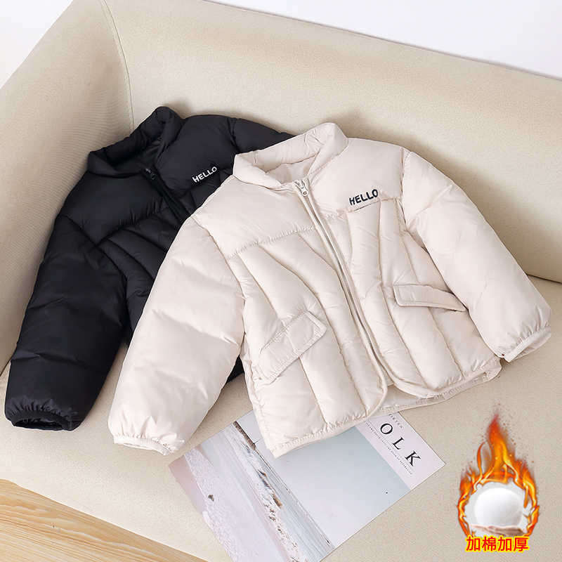 儿童棉服童装新款儿童男童内胆女童外套秋冬装宝宝绣花棉衣衣服