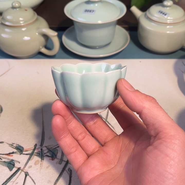 手***面杯子瓷青鸾汝瓷汝州发货