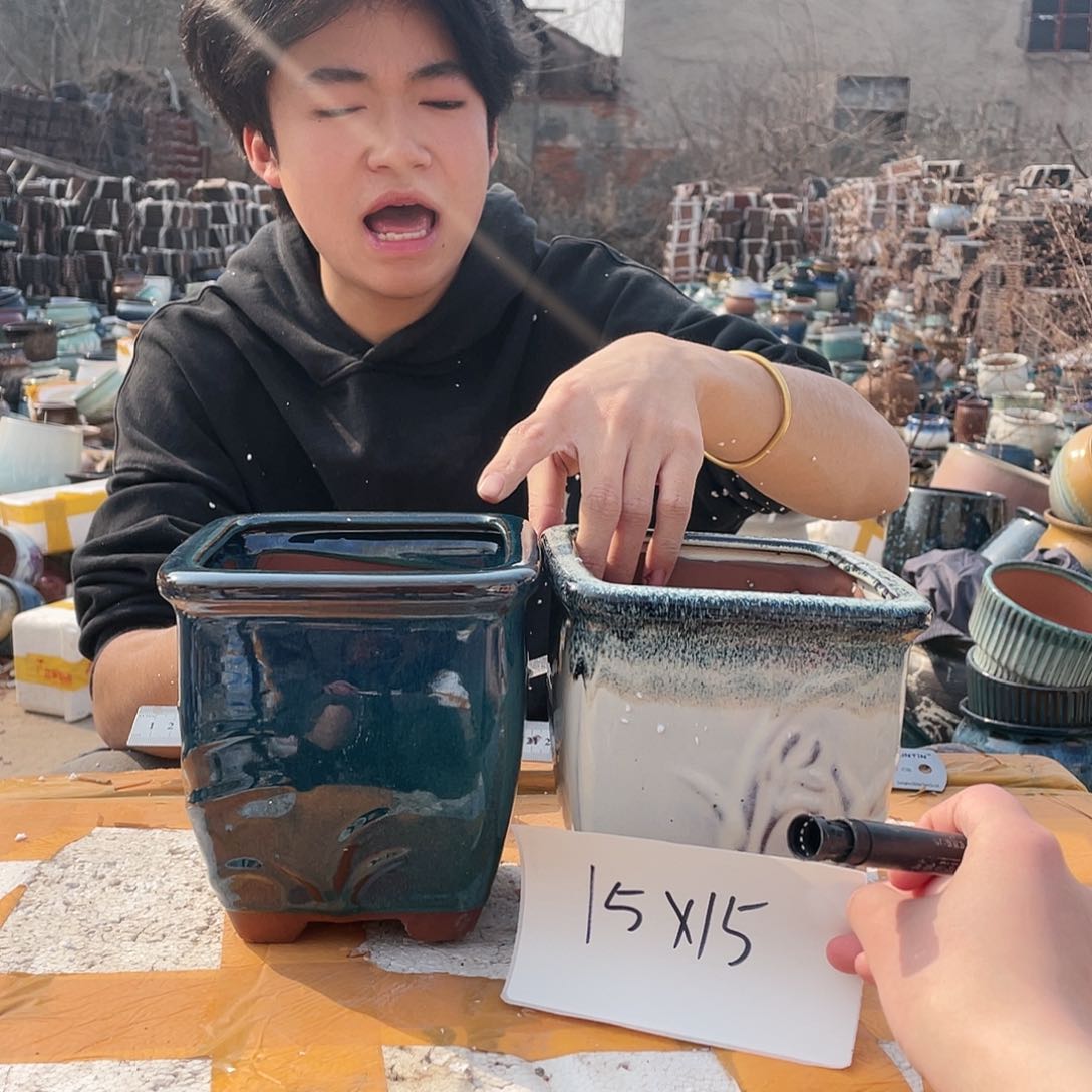 红陶宜兴紫砂花盆