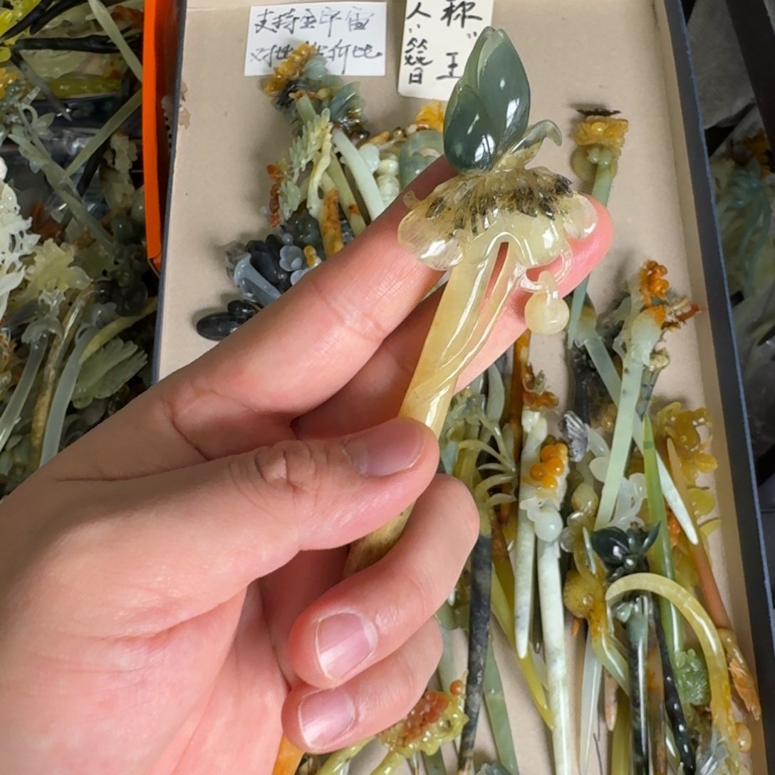 岫玉发饰未镶嵌明君玉簪贼拉好看