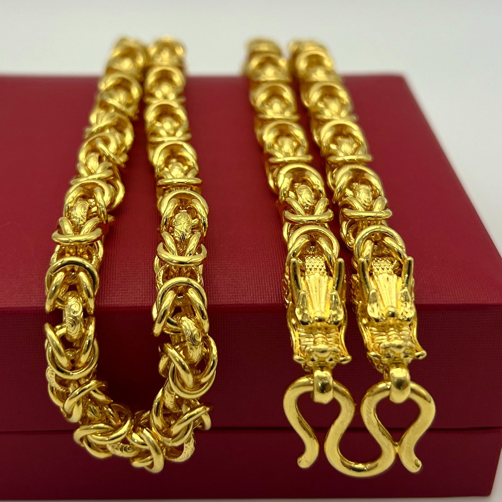 链子足银 金银泰国龙骨项链男士时尚霸气