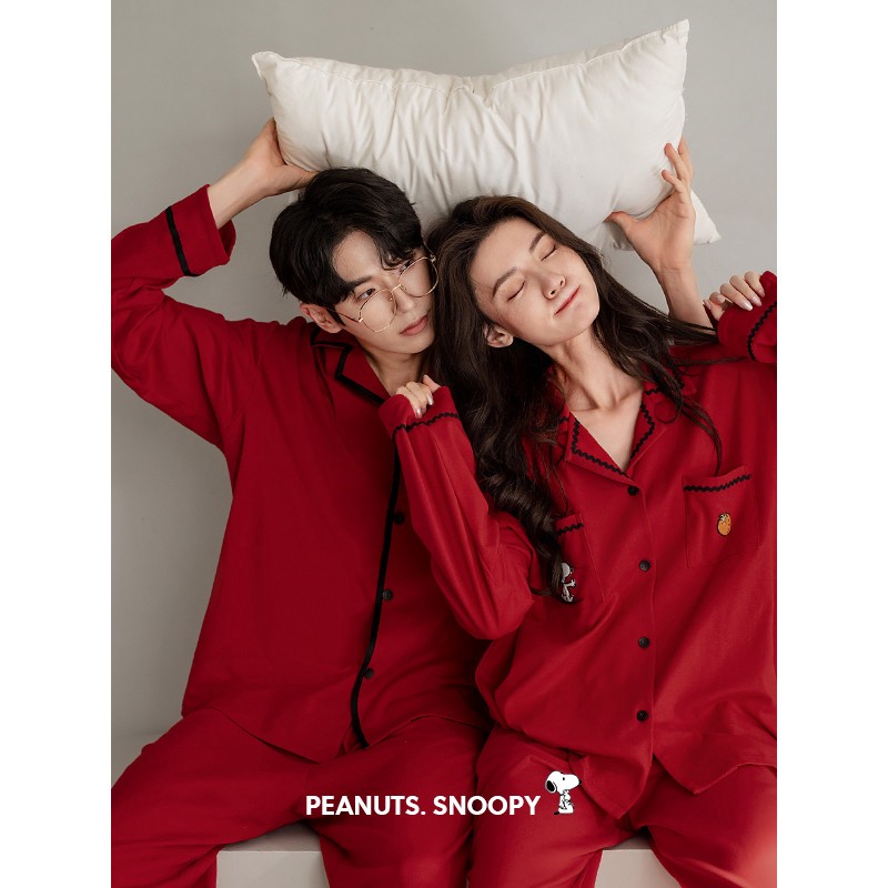 【阿亮暖心家居】20793贝妍春秋长袖新婚情侣睡衣柔软莱赛尔棉男女